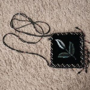Velvet Beaded Mini Bag